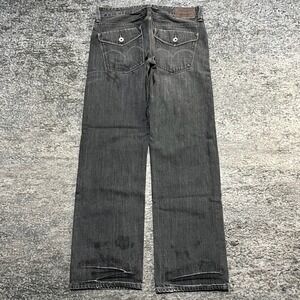 Levi's Slim Straight Mens 33x30 Black Vintage Y2K Grunge Denim
